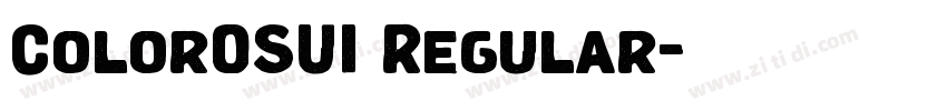 ColorOSUI Regular字体转换 ColorOSUI Regular字体转换